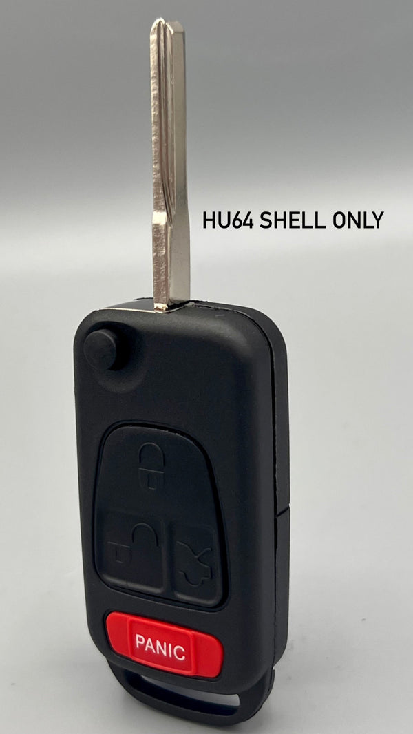 Mercedes-Benz ML HU64 Flip Key Shell Four Button