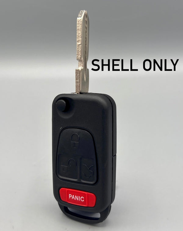 Mercedes-Benz HU39 Flip Key Shell 4 Button