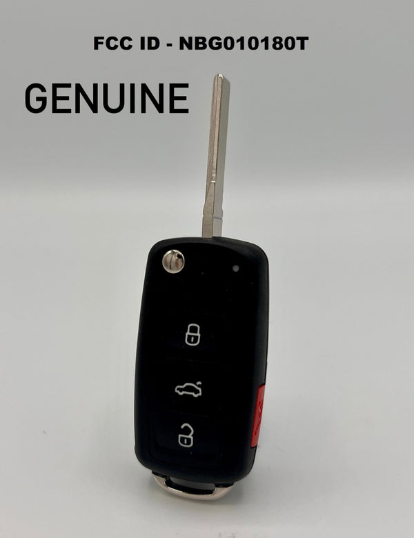 Volkswagen Flip Key (GENUINE REFURB) (FCC ID = NBG010180T)