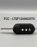 Fiat 500 / Dodge Promaster City Flip Key (FCC - LTQF12AM433TX)